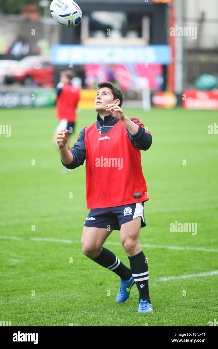 Sam Hidalgo-Clyne, Schottlands Scrum-Hälfte, während des Trainings für den Rugby World Cup 2015 Stockfoto