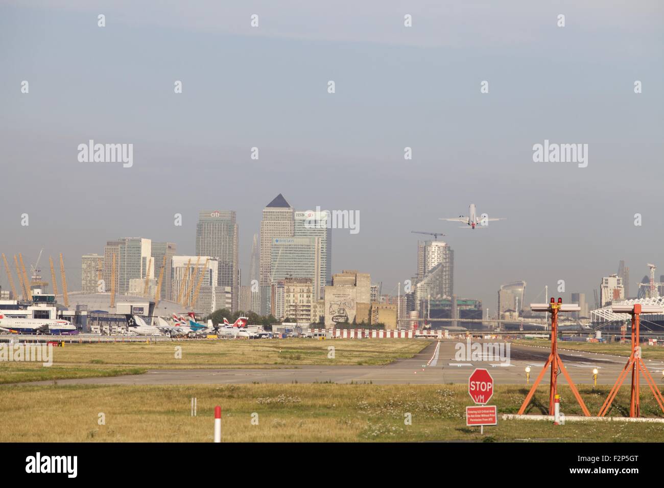 British Airways Embraer @ LCY-London City Airport Stockfoto
