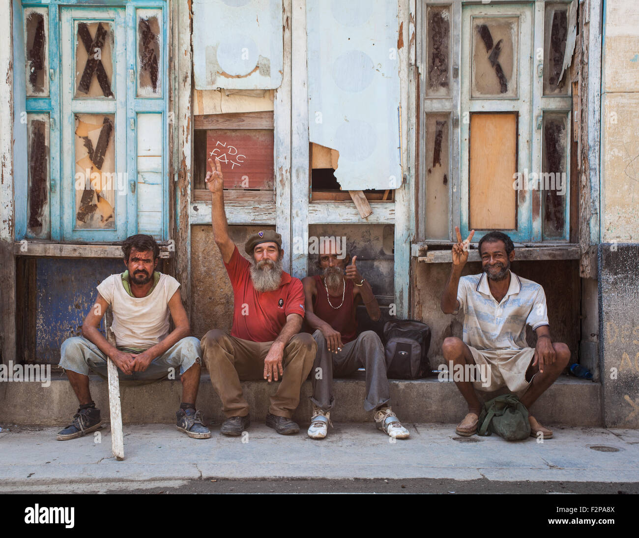 Havanna Street Männer Stockfoto