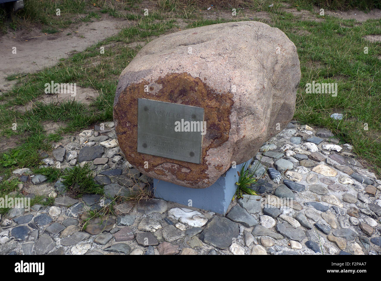 2. Weltkrieg-Denkmal für Polnisch, britischen und niederländischen Streitkräfte erstelle ich einen Brückenkopf über den Mark-Kanal, Nr. 3. November 1944 Oosterhout Stockfoto