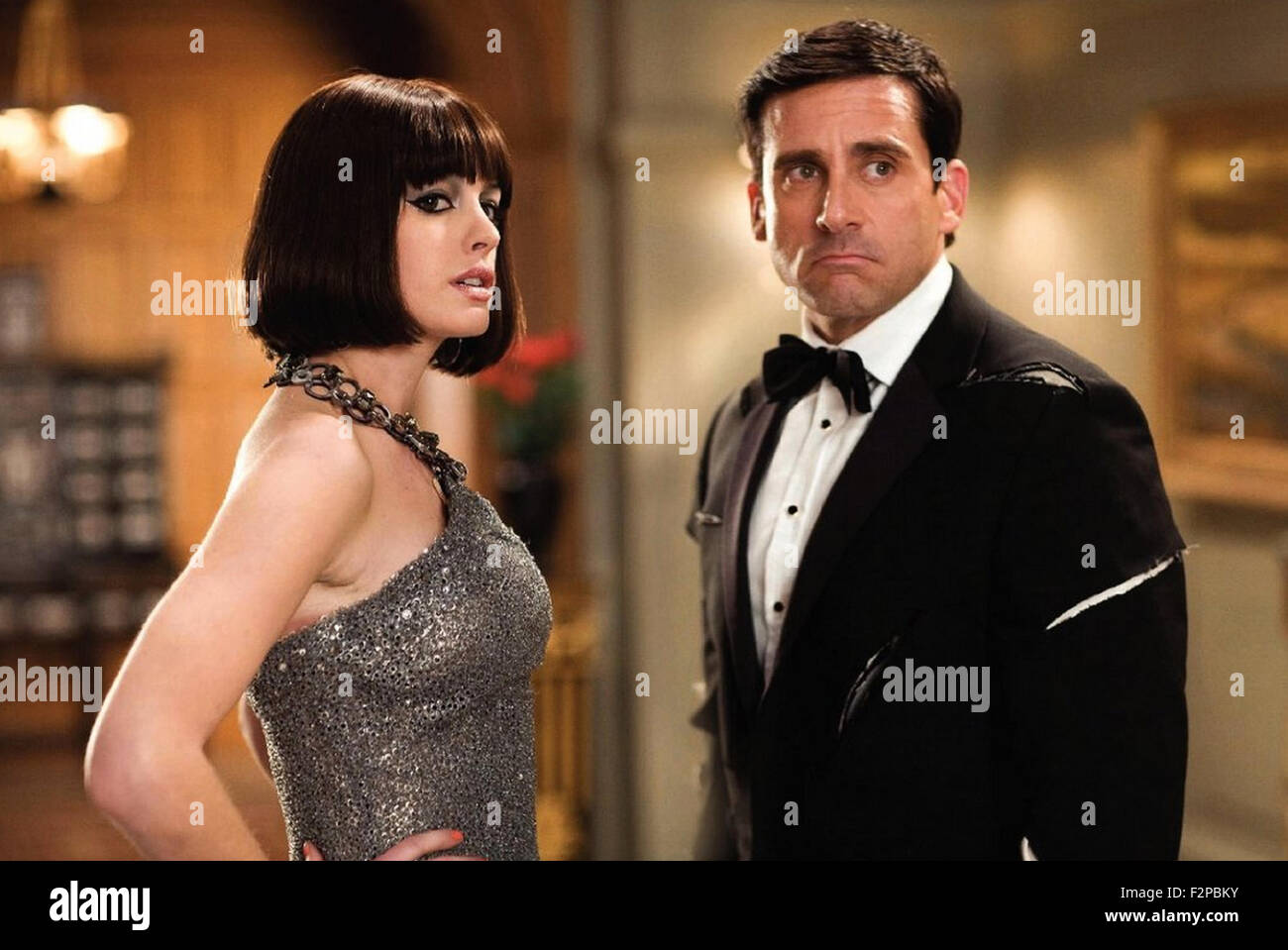 GET SMART 2008 Warner Home Onlinegaming-Film mit Steve Carell und Anne Hathaway Stockfoto