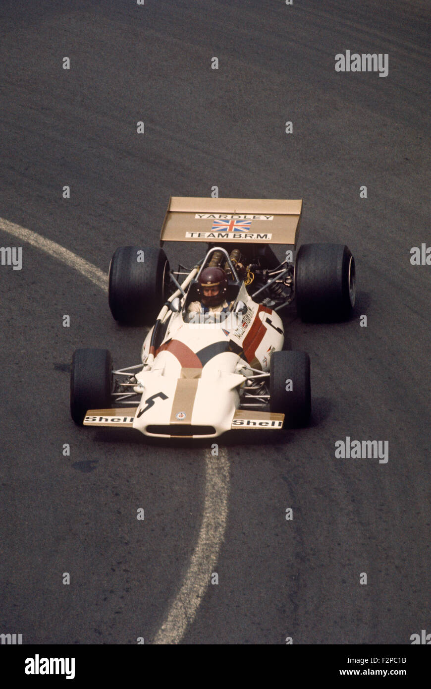 Jackie Oliver in seinem BRM-1970 Stockfoto