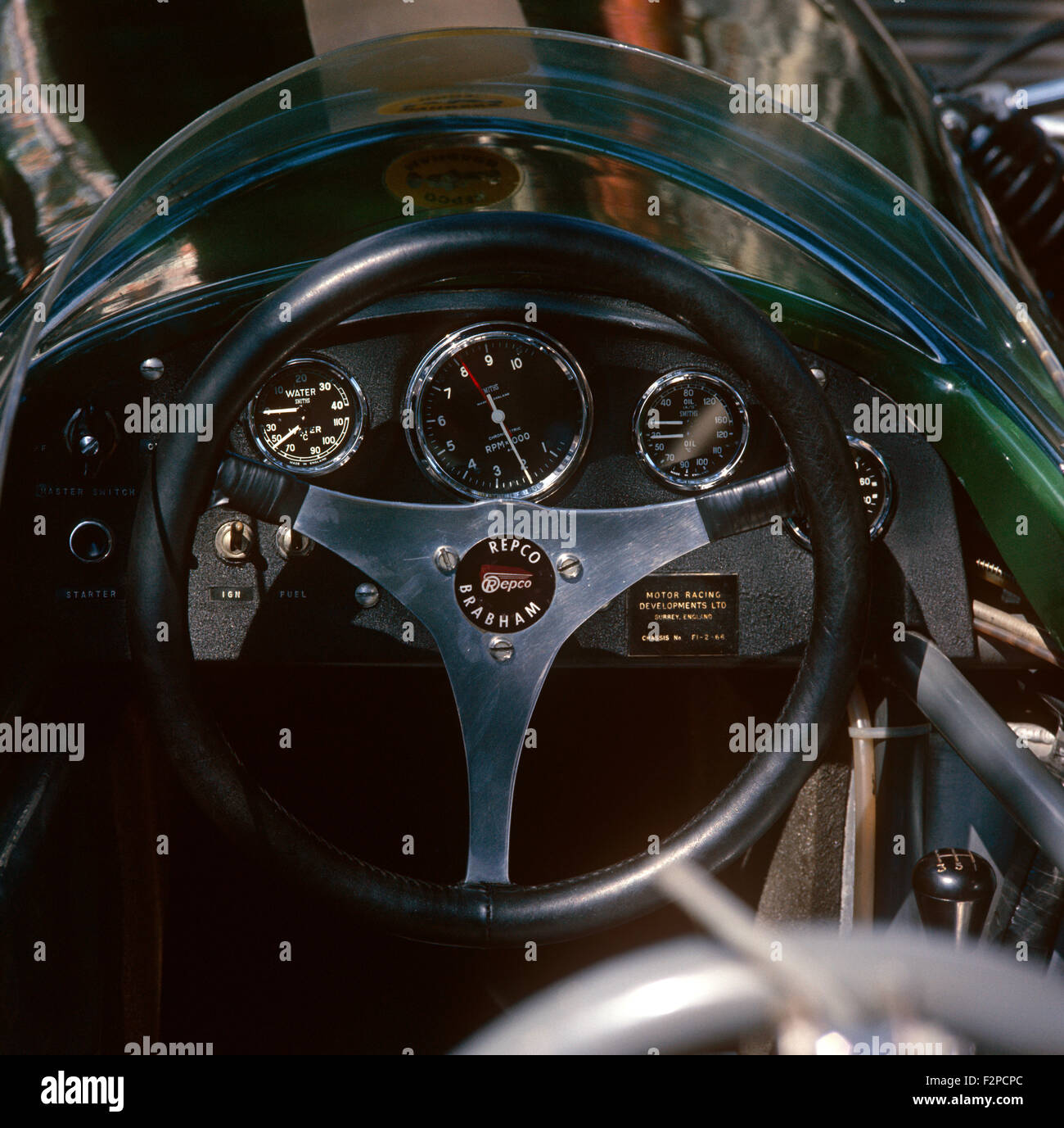 BRM-Cockpit der 1960er Jahre Stockfoto