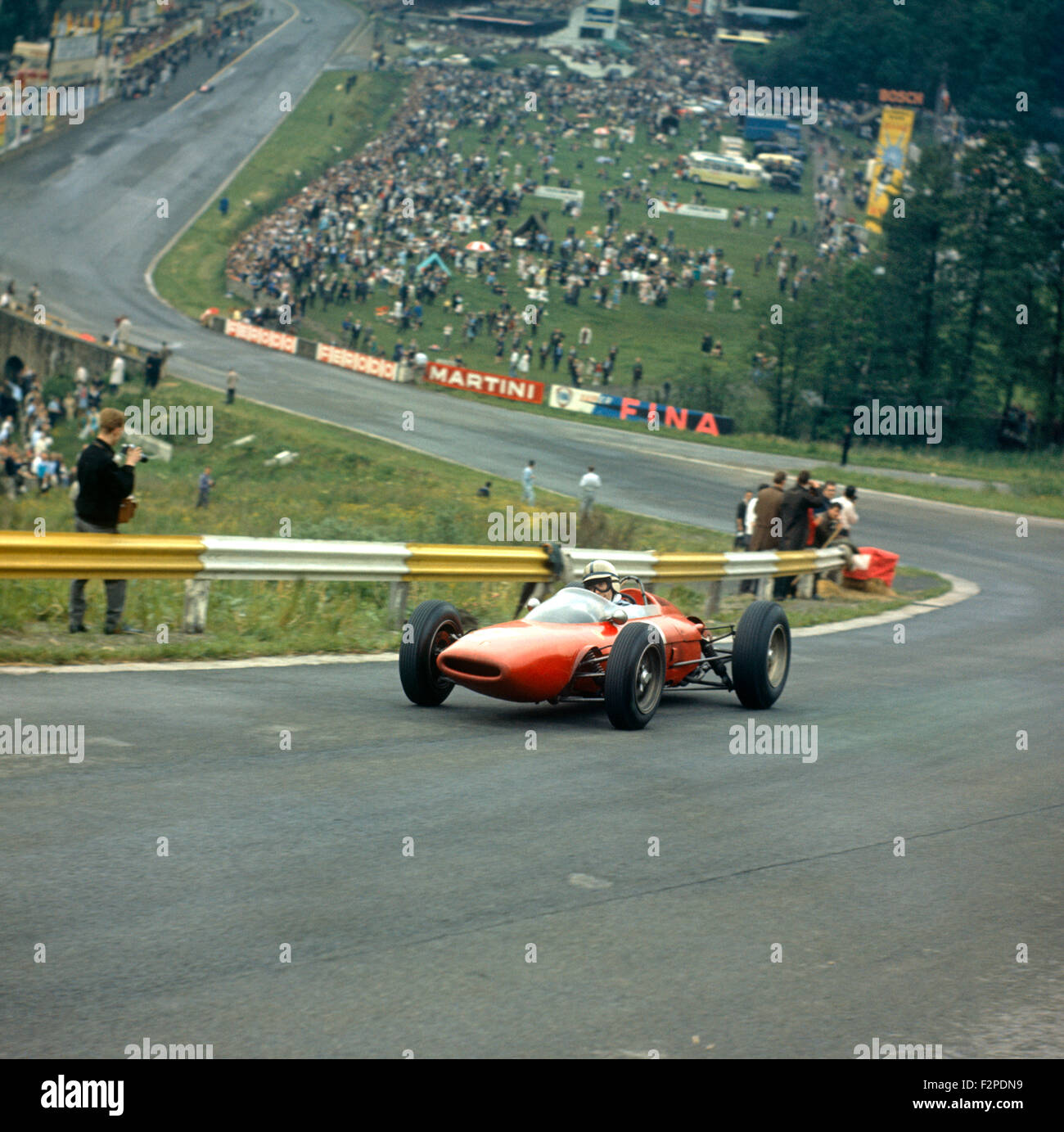 John Surtees in einem Ferrari 156 in den GP von Belgien in Spa 19. Juni 1963 Stockfoto