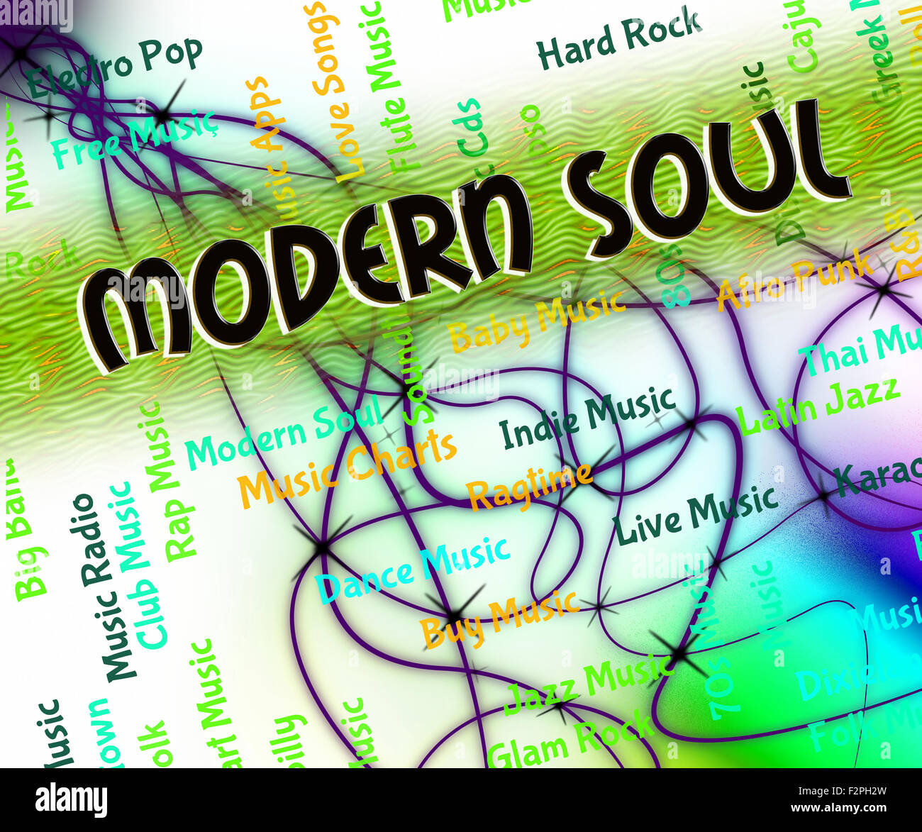 Modern Soul unter Angabe des 21. Jh. und Rhythm And Blues Stockfoto
