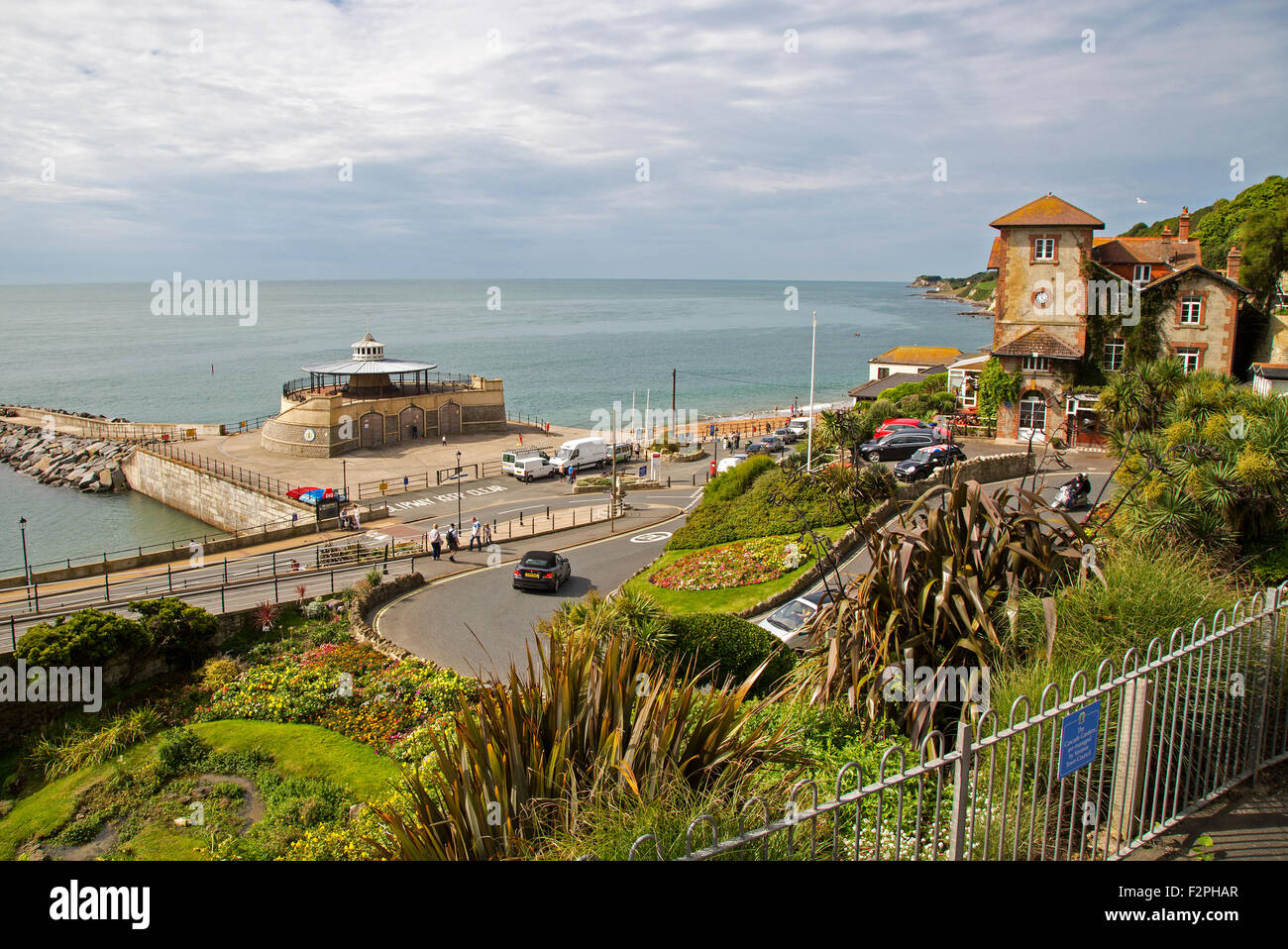 Ein Blick von der Klippe in Ventnor, Isle Of Wight, Hampshire, UK Stockfoto