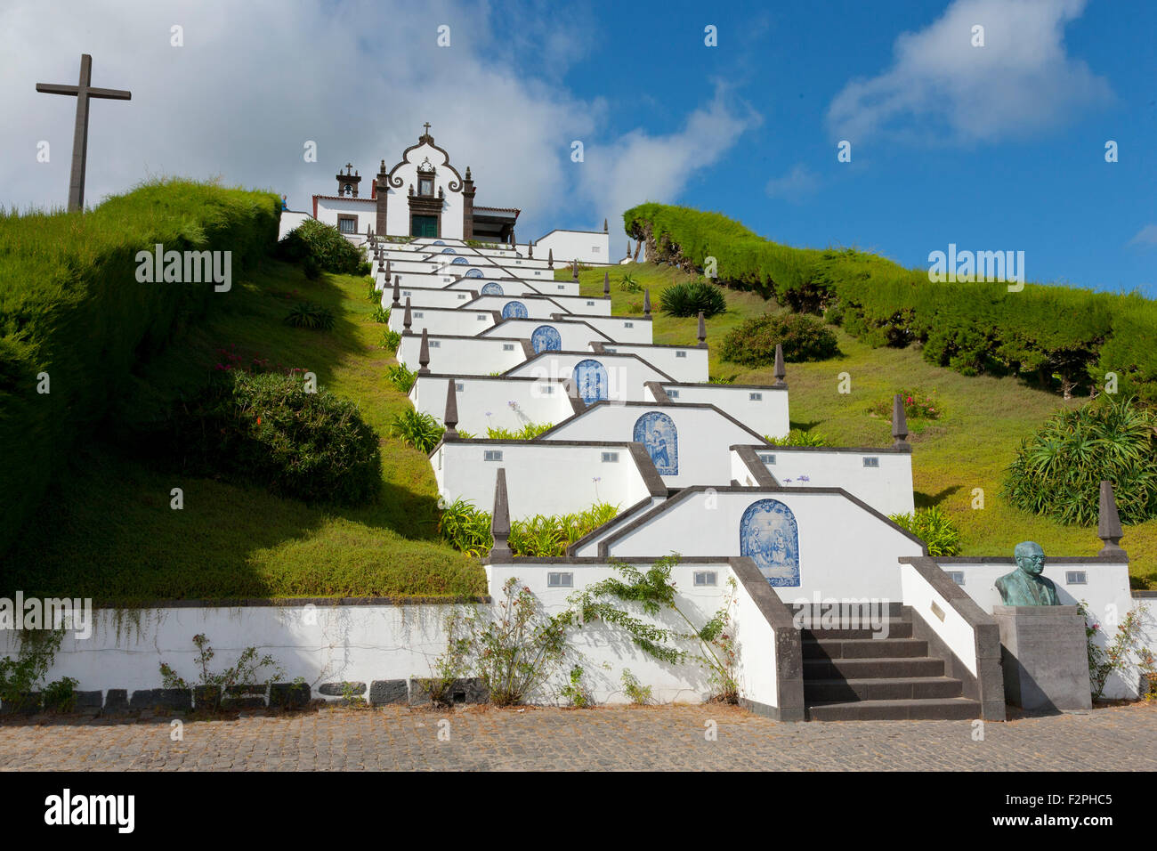 Our Lady of Peace Kapelle (Ermida de Nossa Senhora da Paz), in Vila Franca do Campo. Insel Sao Miguel, Azoren, Portugal Stockfoto