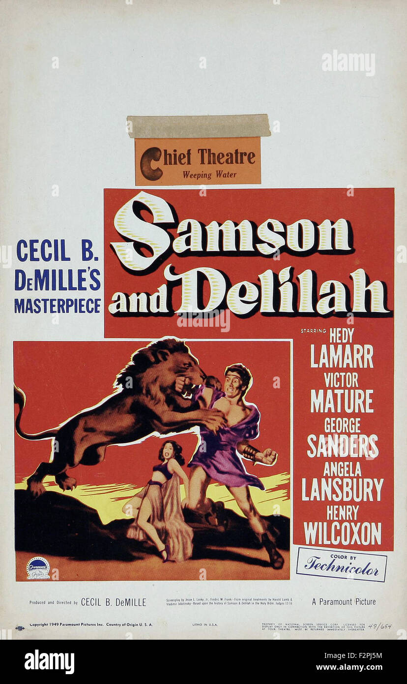 Samson und Delilah (1949) - Film-Poster Stockfoto