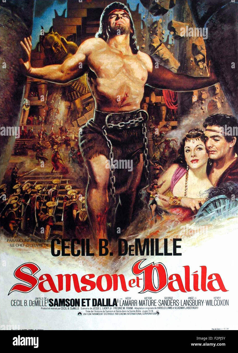 Samson und Delilah (1949) FilmPoster Stockfotografie Alamy