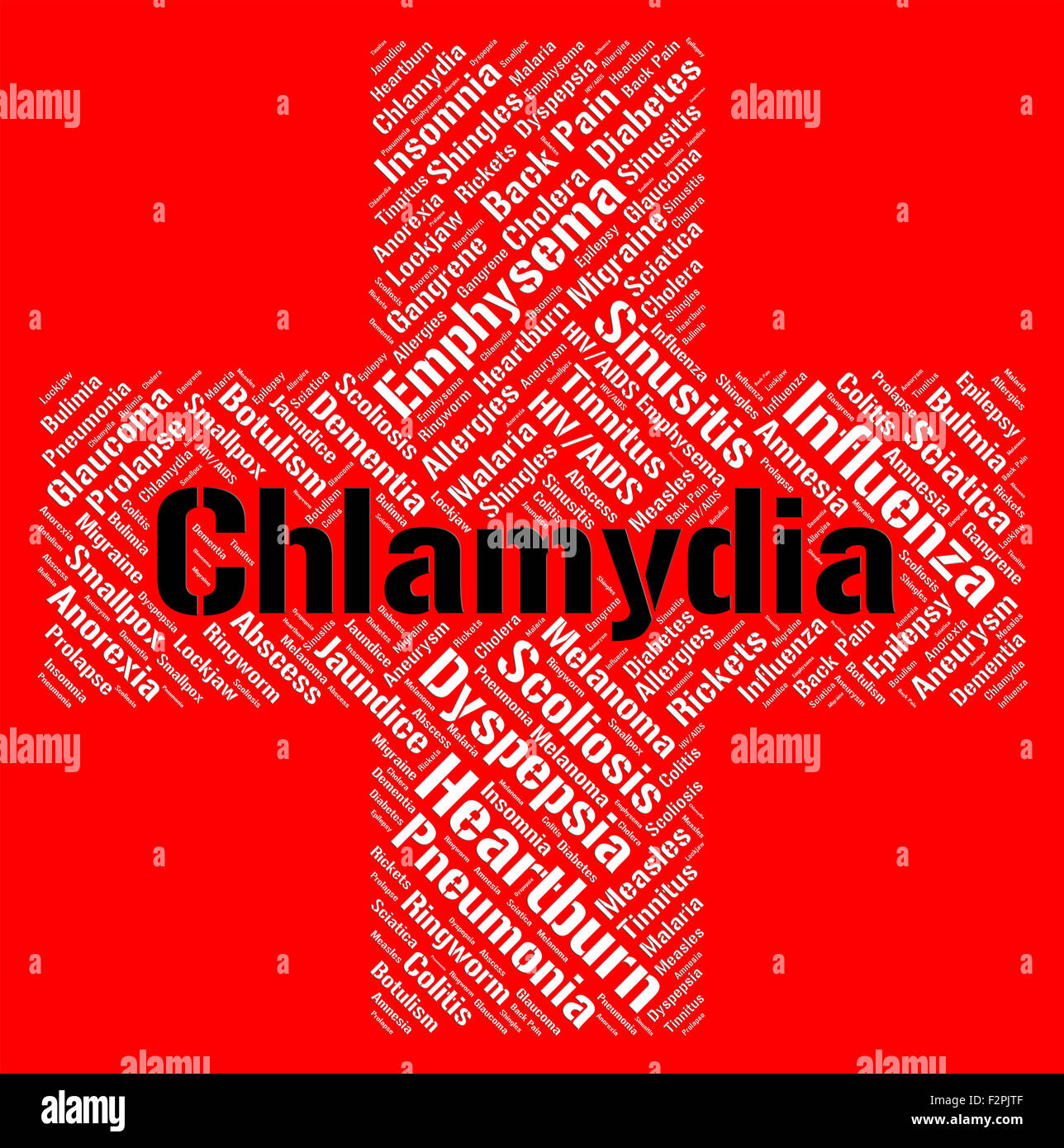 Chlamydien Wort Bedeutung sexuell übertragbaren Krankheiten und Gesundheitsschäden Stockfoto