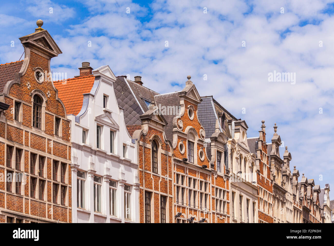 Belgien, Brüssel, historische Häuser, Häuserzeile Stockfoto