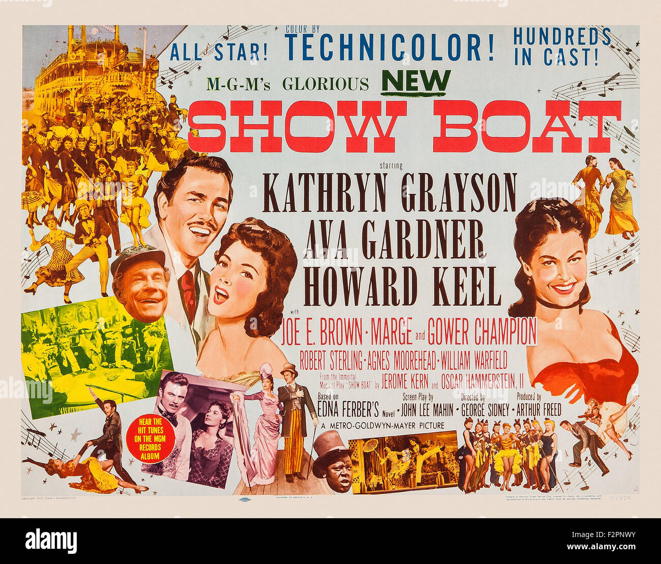 Show Boat (1951) - Film-Poster Stockfotografie - Alamy