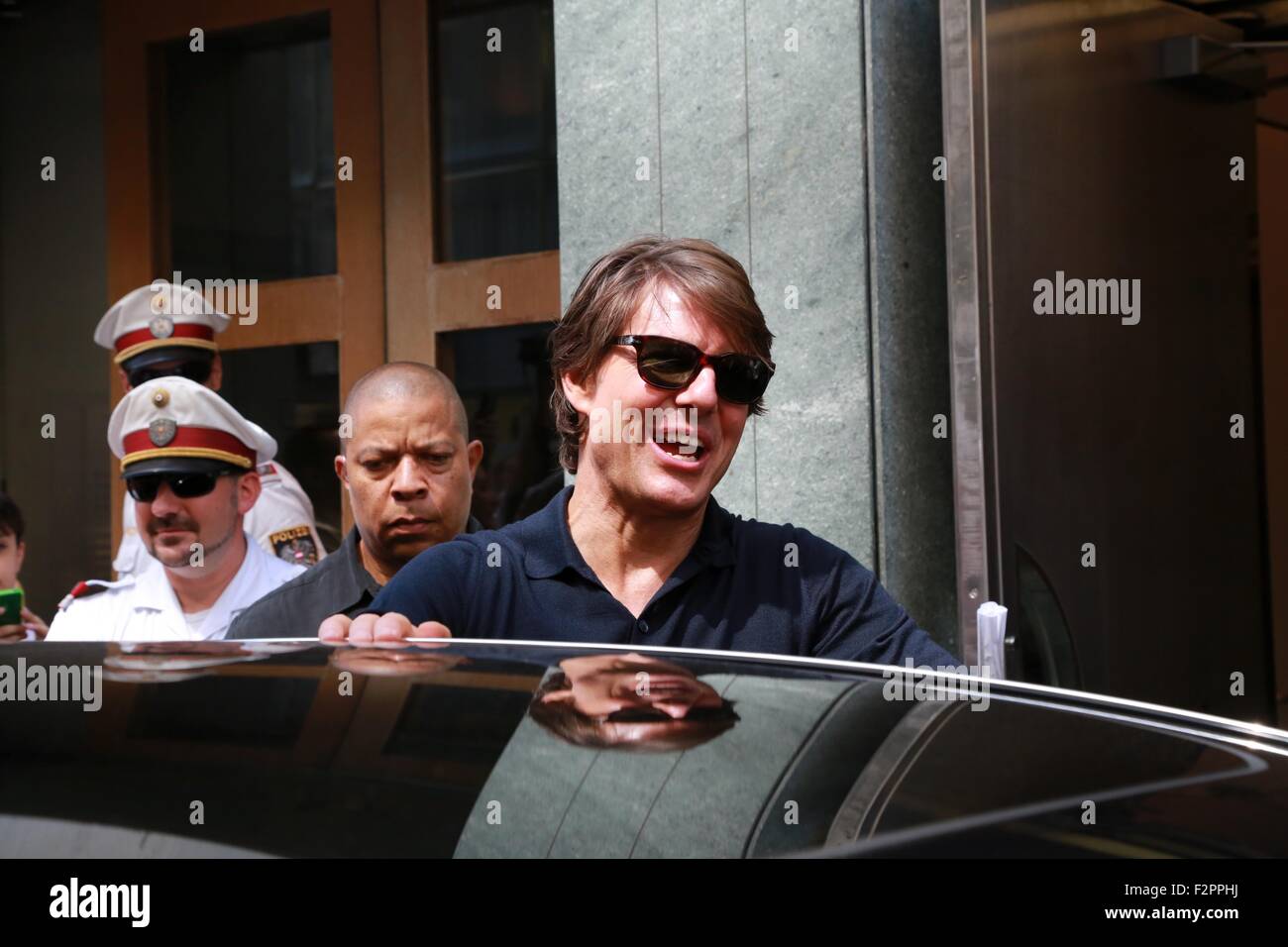 Tom Cruise, Simon Pegg und Rebecca Ferguson gesichtet Wien mit: Tom CRUISE wo: Wien, Österreich bei: 22. Juli 2015 Stockfoto