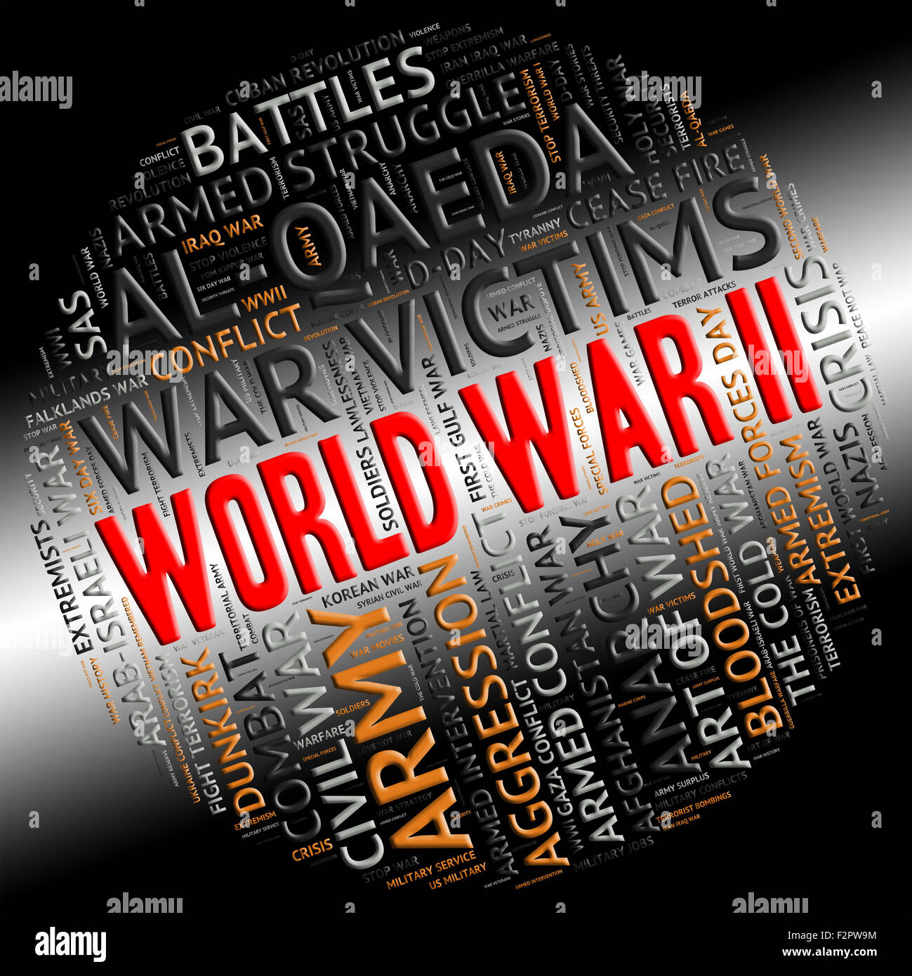 Zweiten Weltkriegs Bedeutung Militäraktion und Feindseligkeit Stockfoto