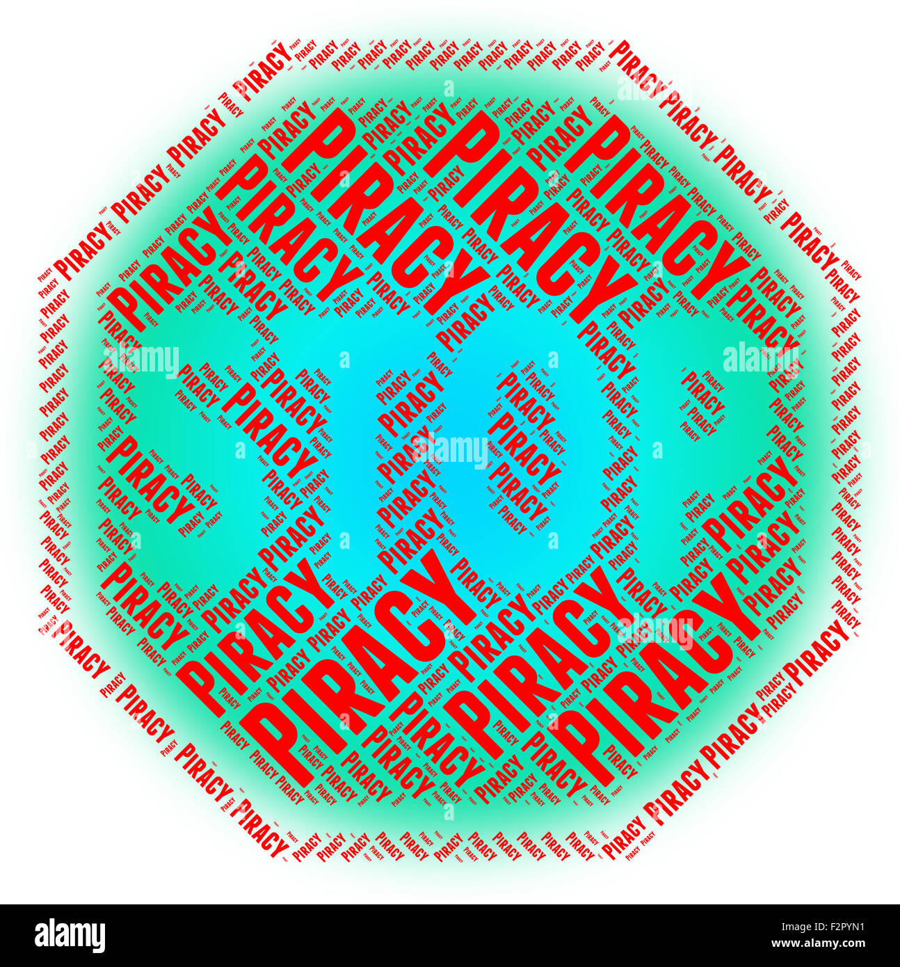 Piraterie vertreten Warnzeichen zu stoppen und geschützt Stockfoto