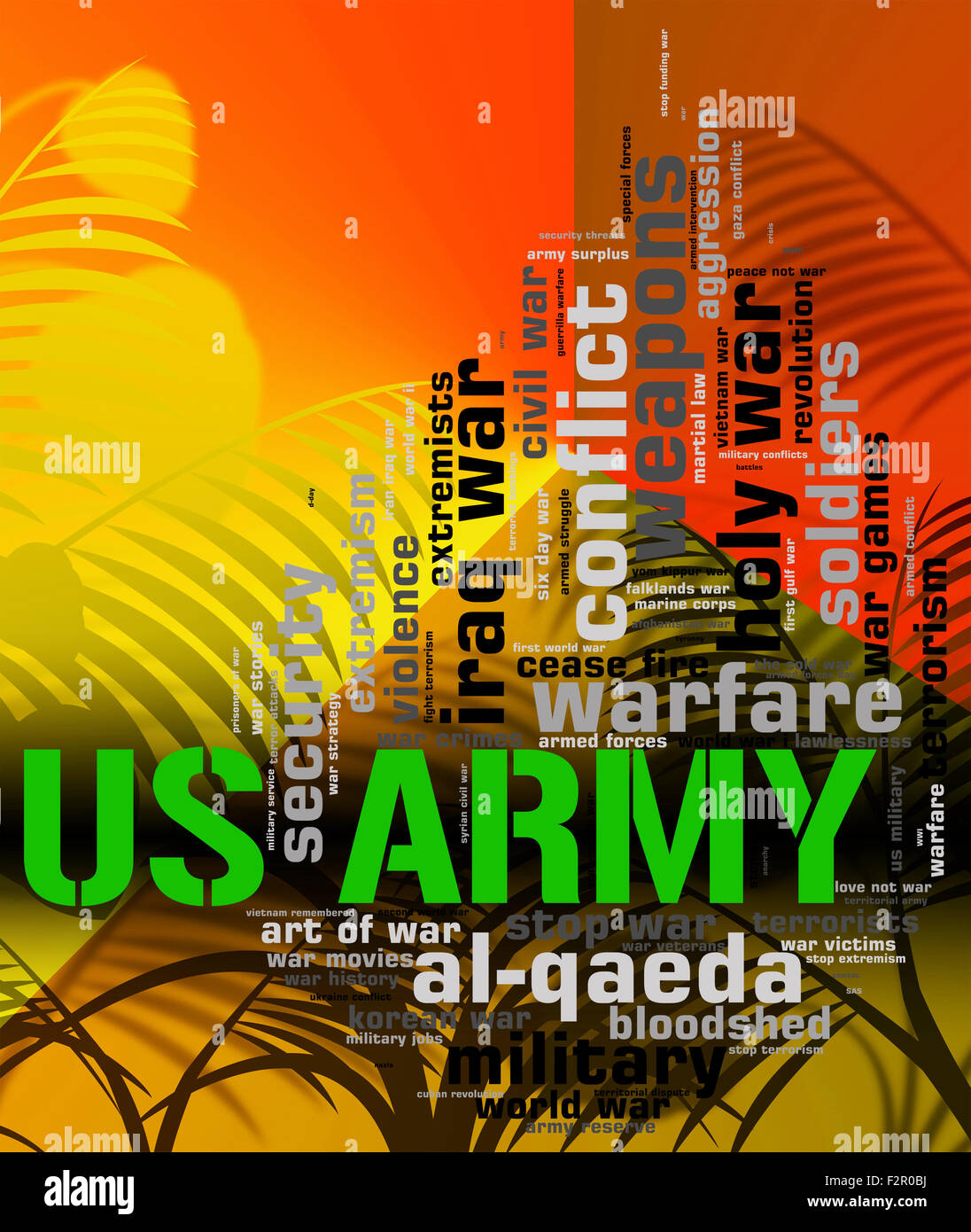 Uns Armee, d. h. den Vereinigten Staaten und Waffengewalt Stockfoto