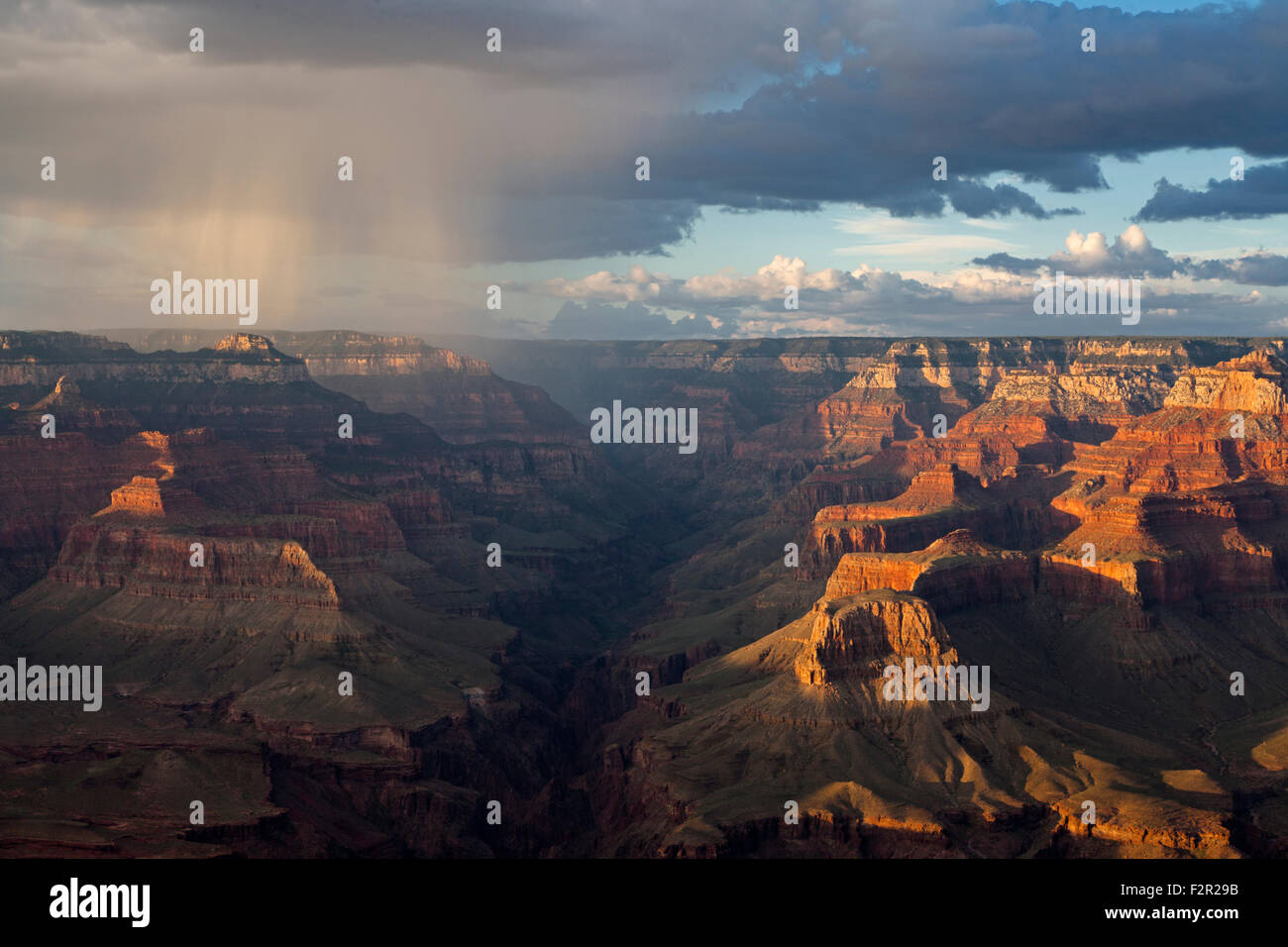 Eine Sommer-Bö geht über den Grand Canyon National Park Stockfoto