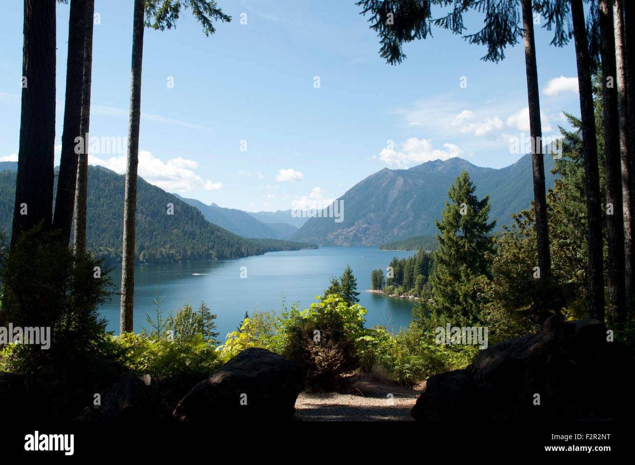 Cushman See ist umgeben von den Olympic Mountains in der Nähe von Hoodsport, WA., Mason County, USA Stockfoto