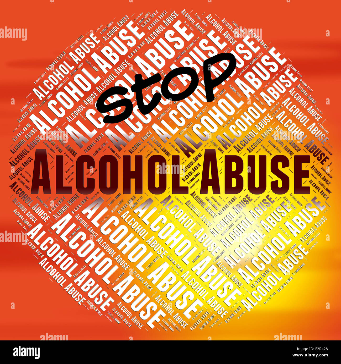 Alkoholmissbrauch vertreten Alkoholiker trinken und mißhandeln zu stoppen Stockfoto