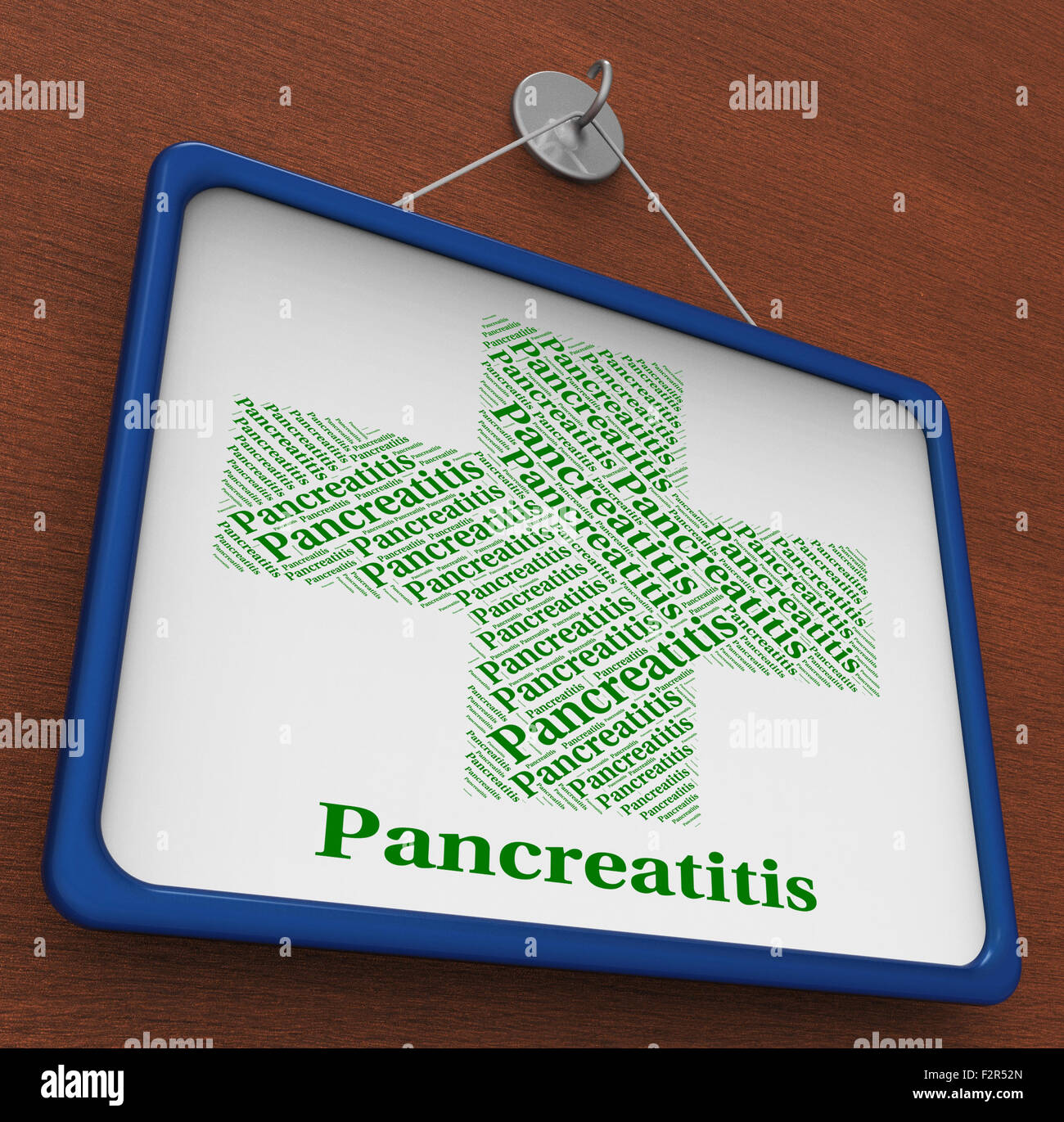 Pankreatitis Wort vertreten, schlechte Gesundheit und Krankheit Stockfoto