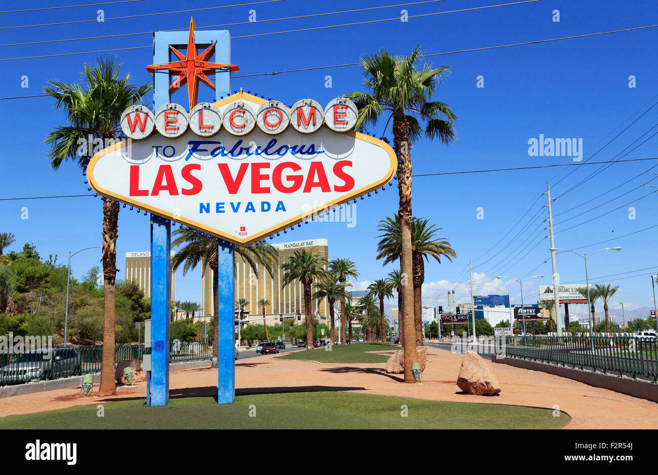 Willkommen Sie bei Ortsschild von Fabulous Las Vegas, Nevada. Stockfoto