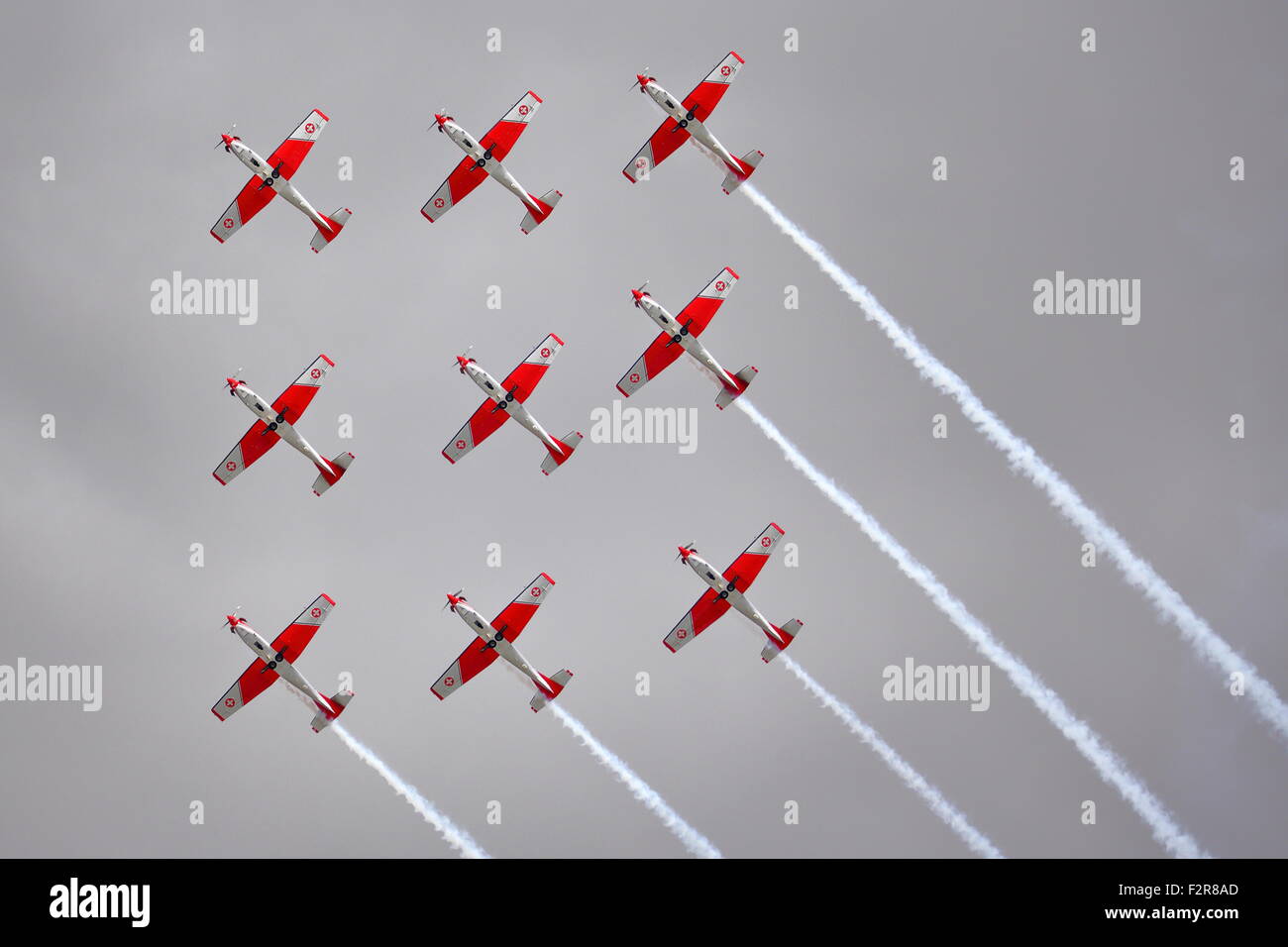Bei der Royal International Air Tattoo RIAT 2015 in Fairford Flugzeuge militärische und zivile gesammelt von auf der ganzen Welt Stockfoto