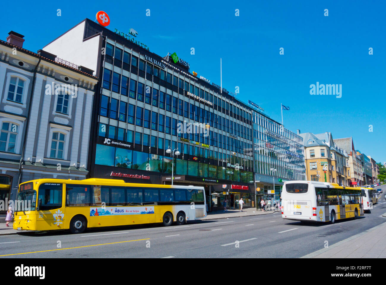 Busse, Kauppatori, Marktplatz, Turku, Finnland Stockfoto