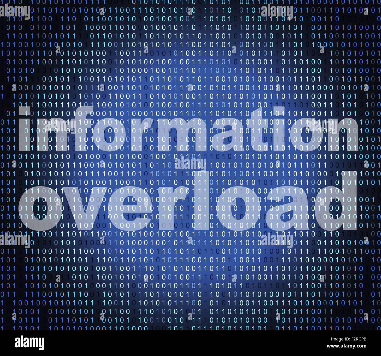Informationsdaten repräsentieren Bytes wissen und Fakten Stockfoto