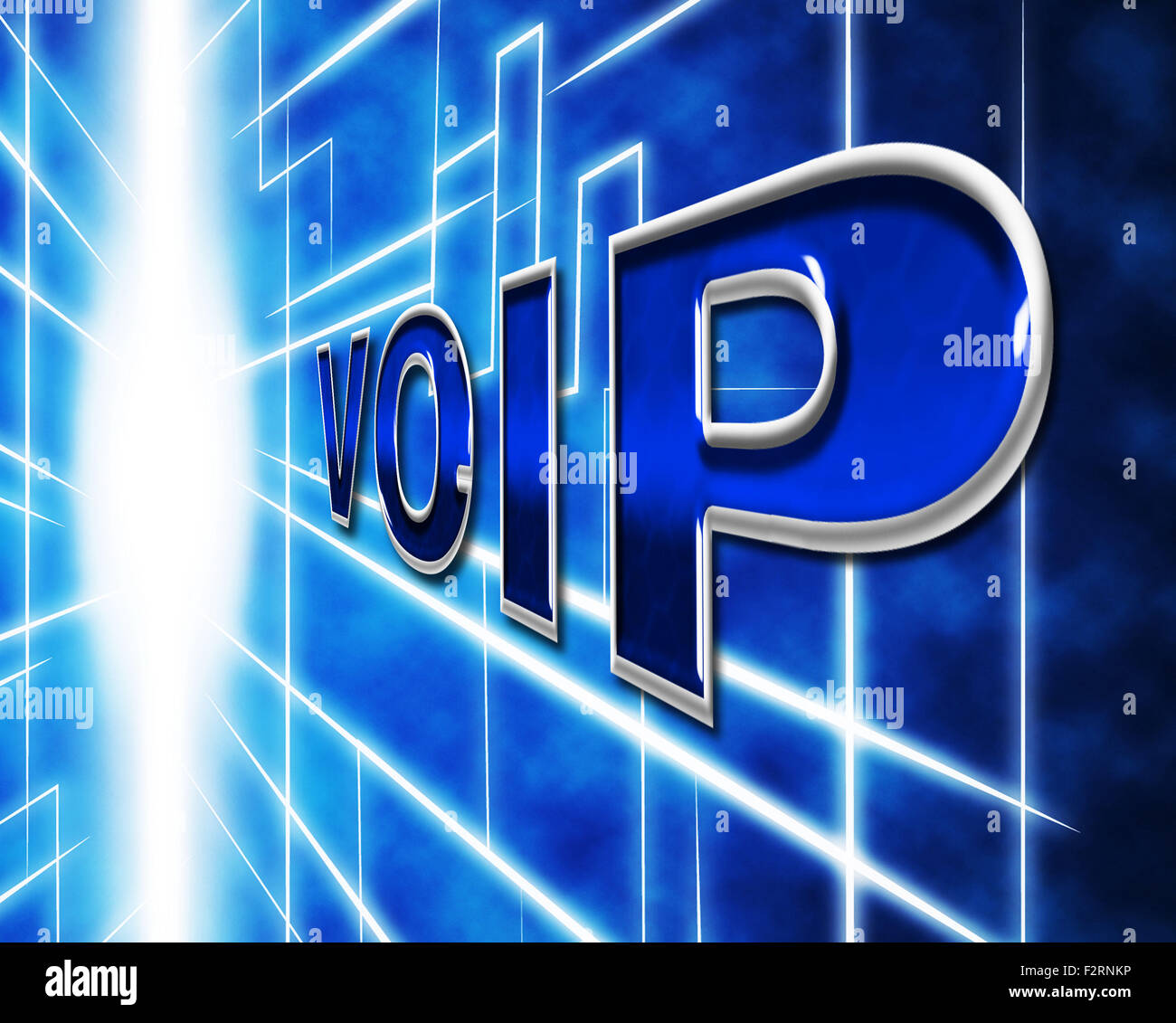 Telefonie Voip Voice über Breitband und Kommunikation ausmachen Stockfoto