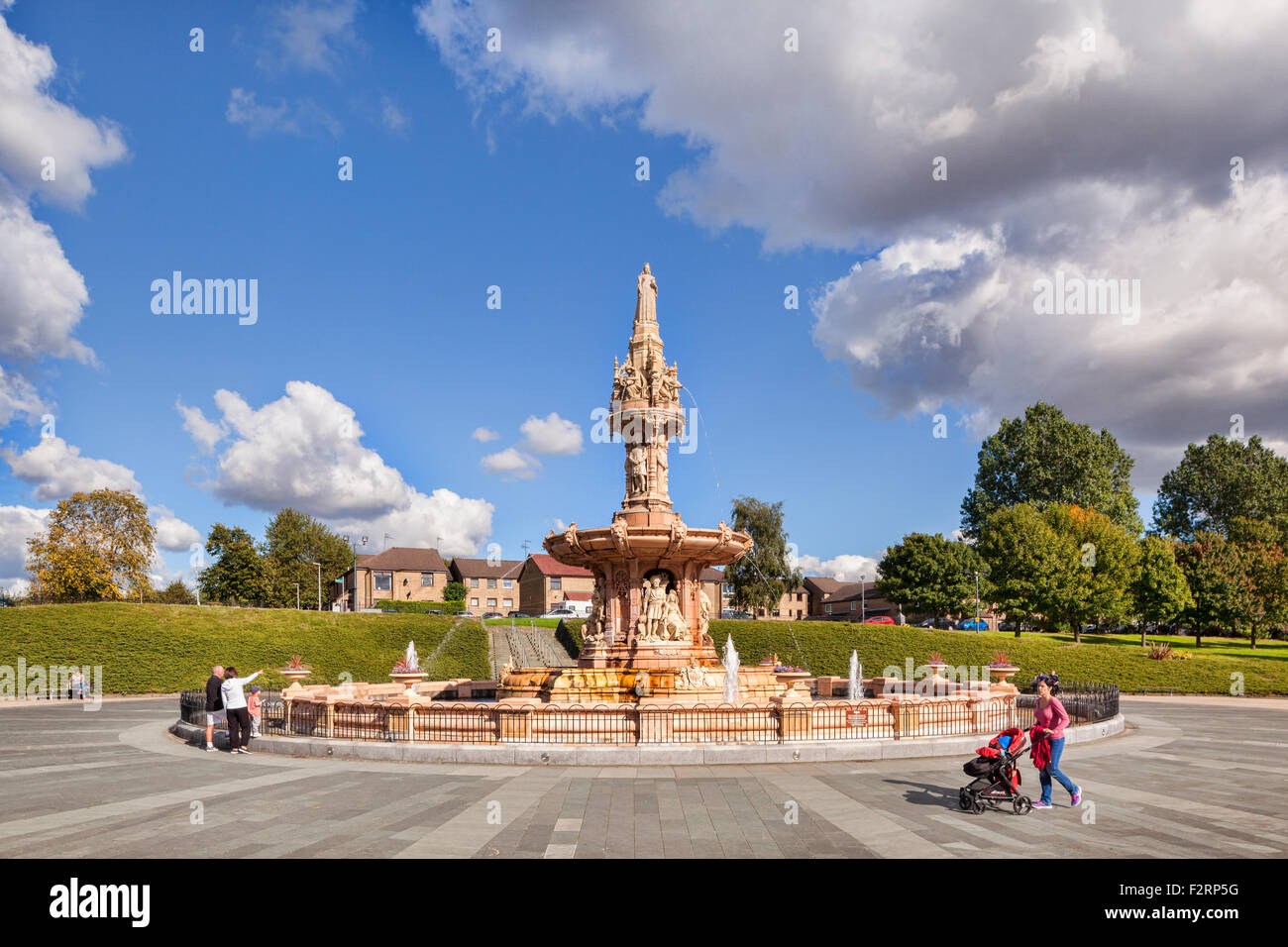 Doulton Fountain, Glasgow Green, Glasgow, Schottland, UK. Stockfoto