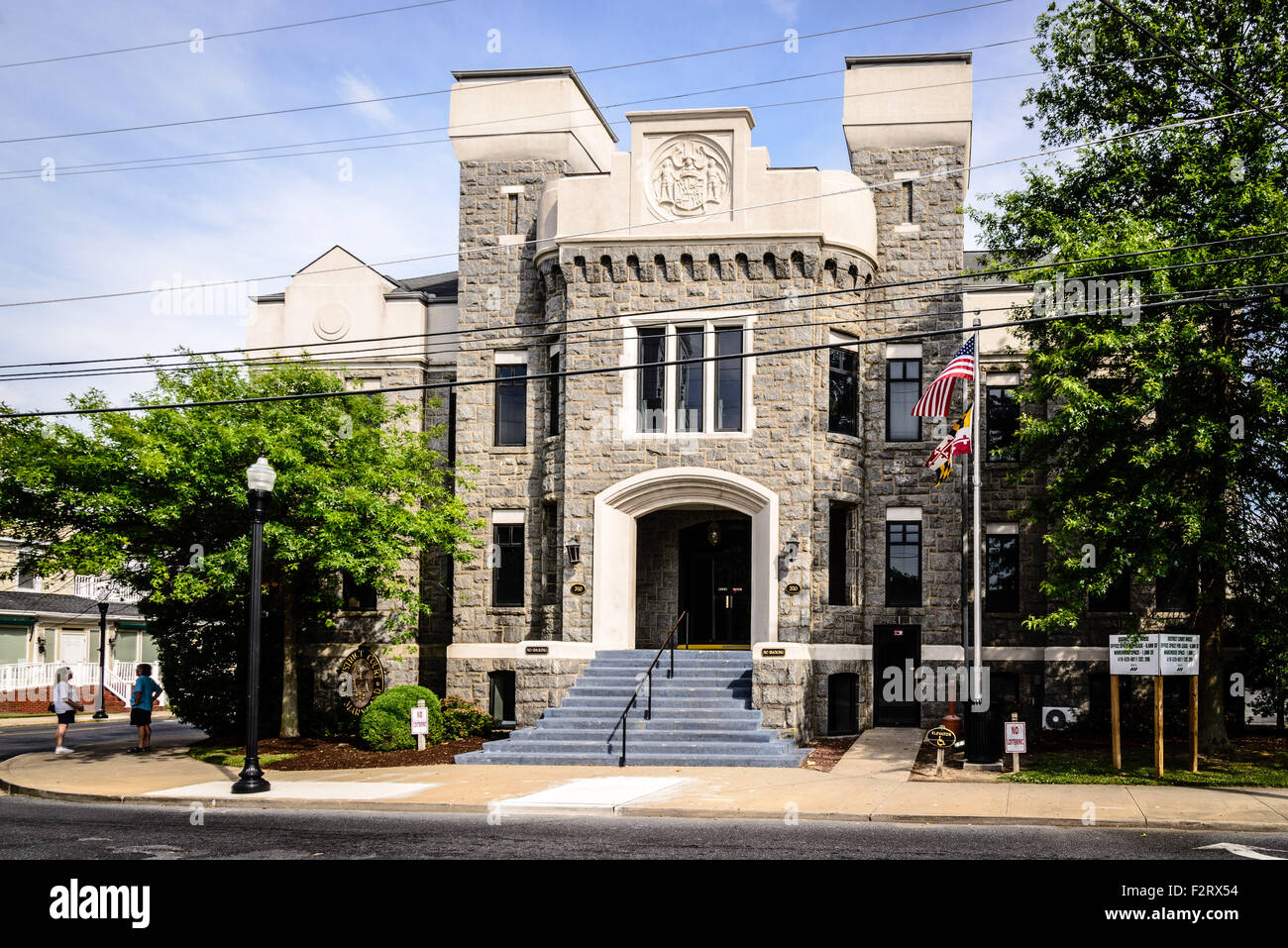 Dorchester District Court (ehemalige National Guard Armory), 310 Gay Street, Cambridge, Maryland Stockfoto