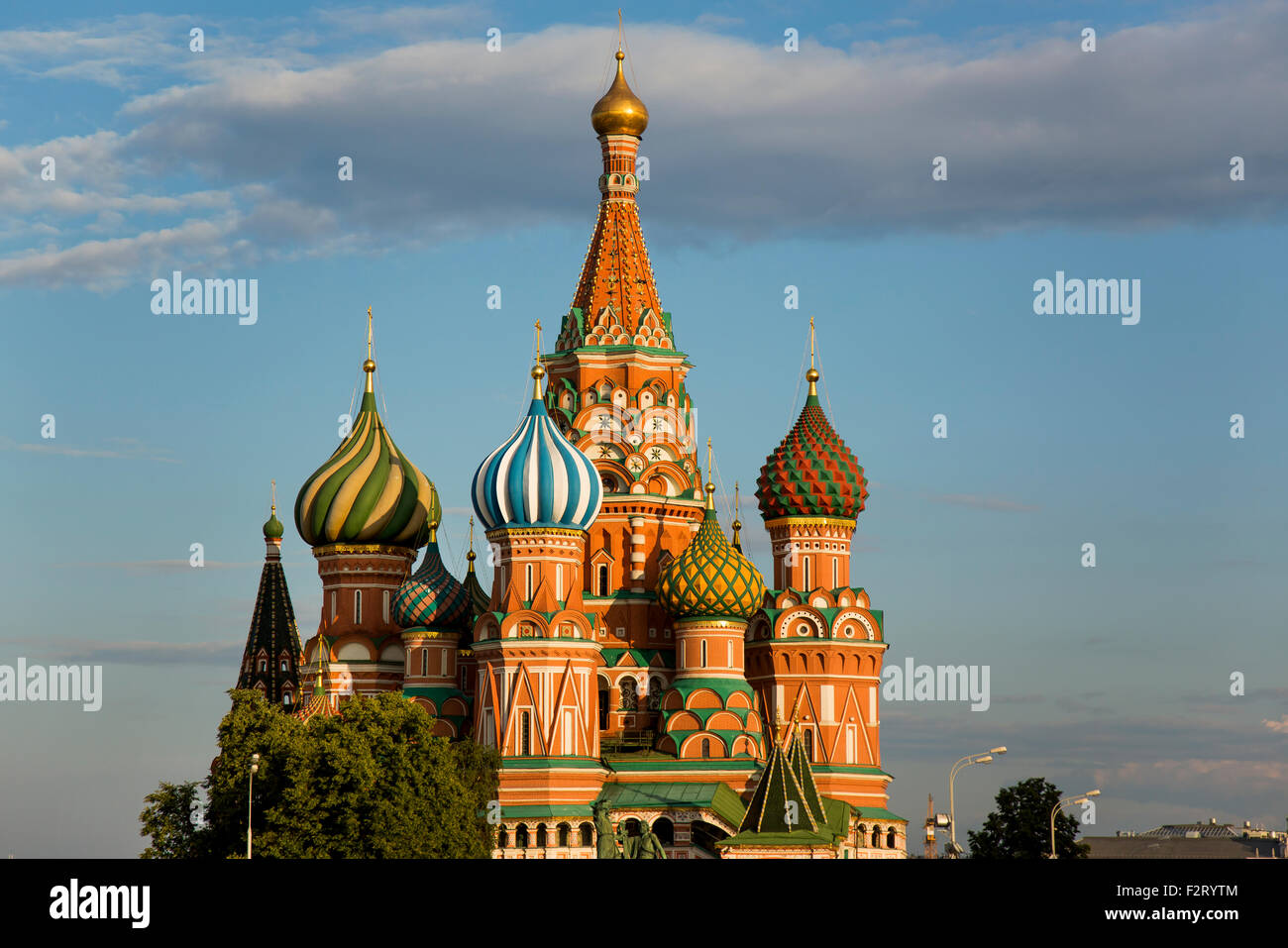 Zwiebeltürme der Basilius Kathedrale in Moskau Stockfoto