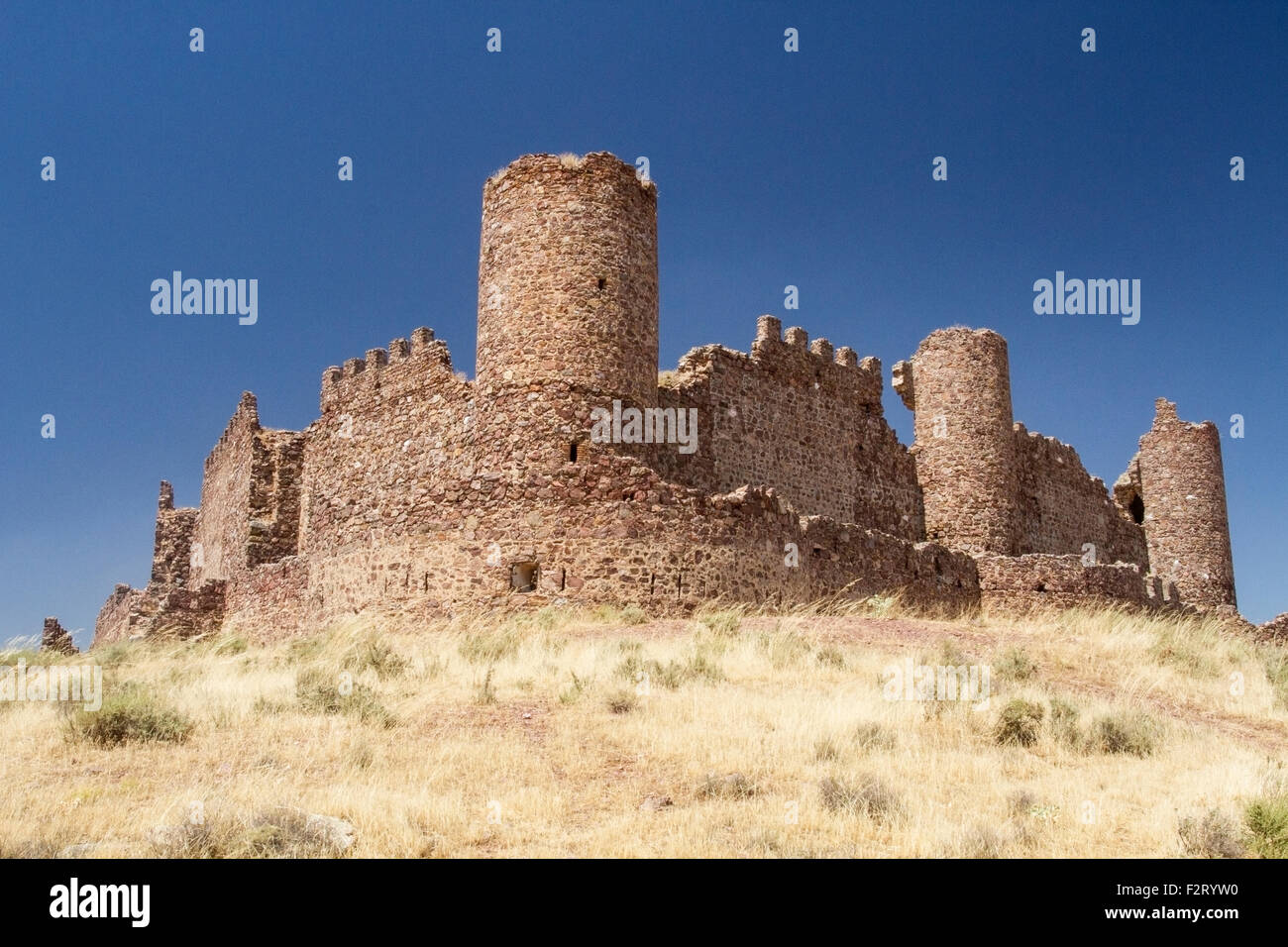 Almonacid Burg, in der Nähe von Toledo, Spanien Stockfoto