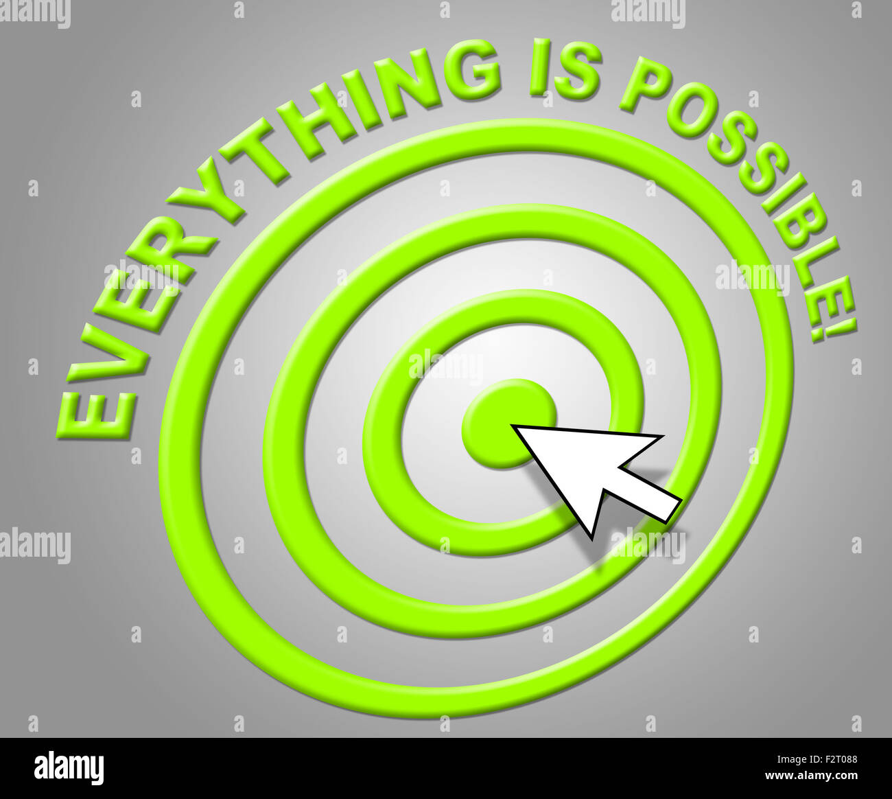 Alles ist möglich, innerhalb der Reichweite darstellt und ganz Stockfoto