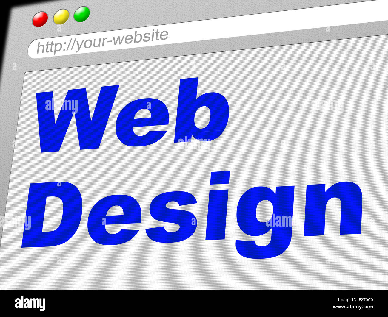 Web-Design-Bedeutung-Internet-Website und Websites Stockfoto