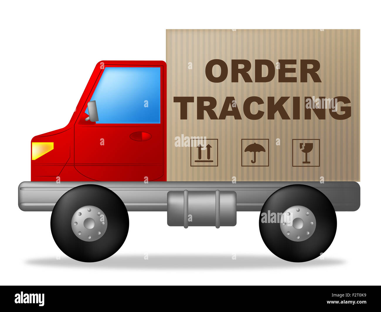 Auftragsverfolgung Post Logistik und nachverfolgbare angibt Stockfoto