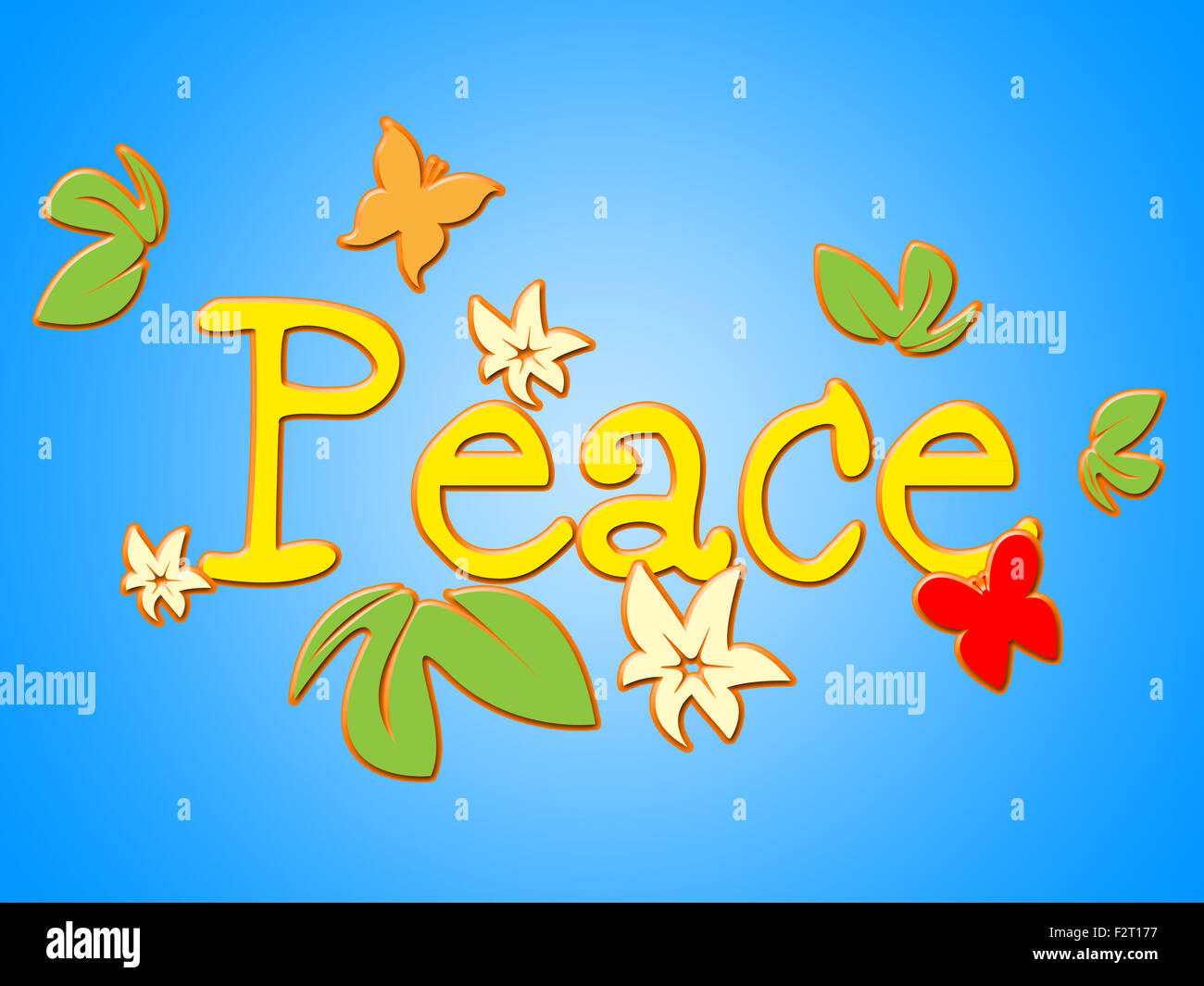 Frieden Botschaft Bedeutung Liebe nicht Krieg und Kontakt zu kommunizieren Stockfoto