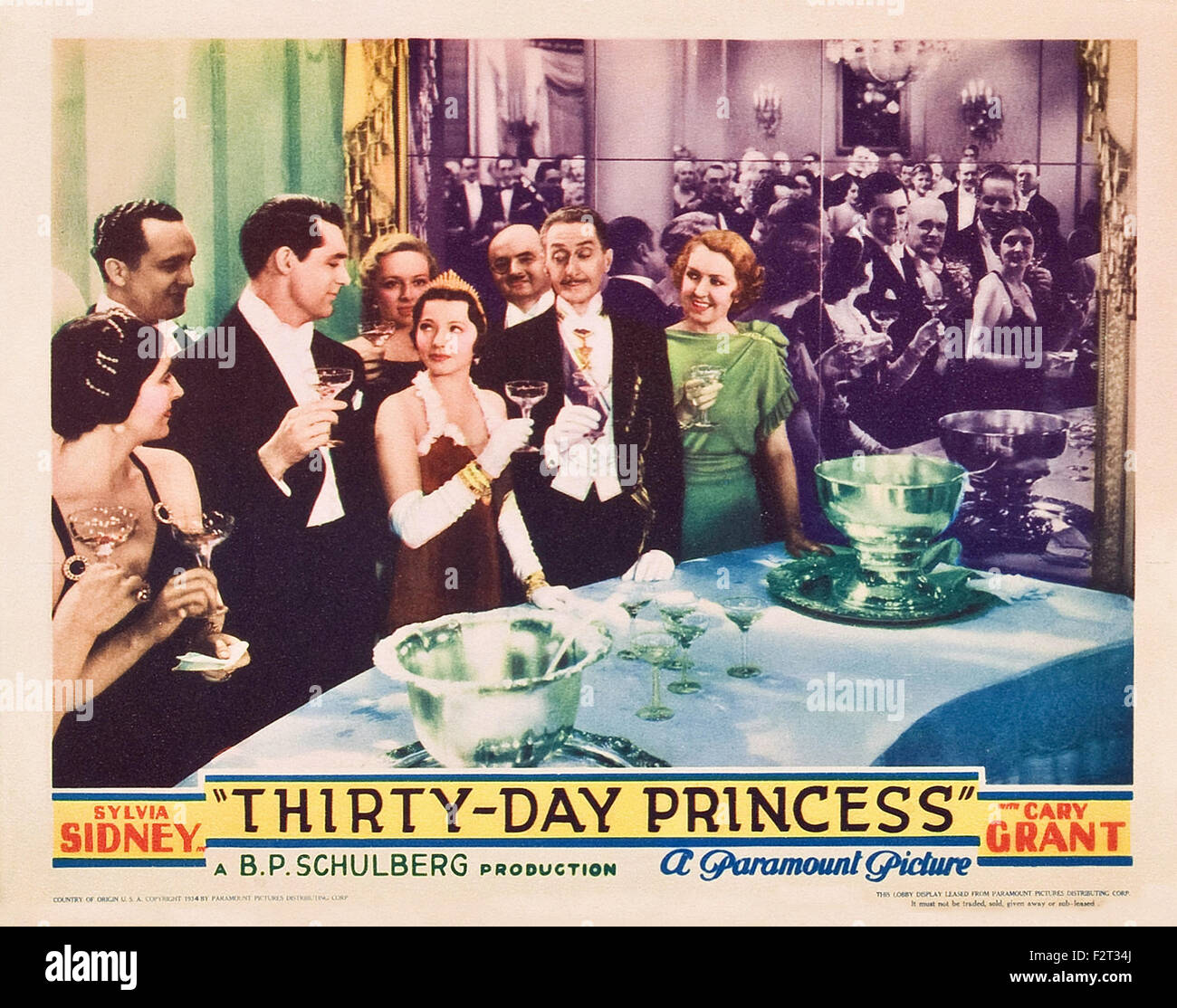 Dreißig Tage Prinzessin - Filmplakat Stockfoto
