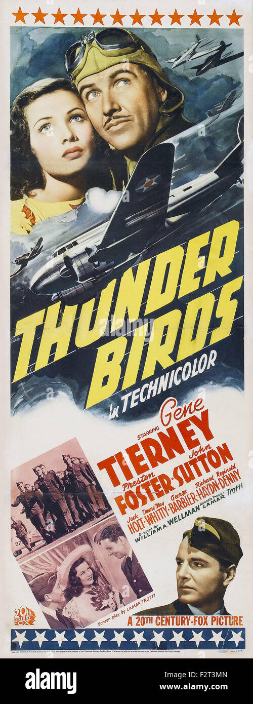 Thunder Birds - Filmplakat Stockfoto