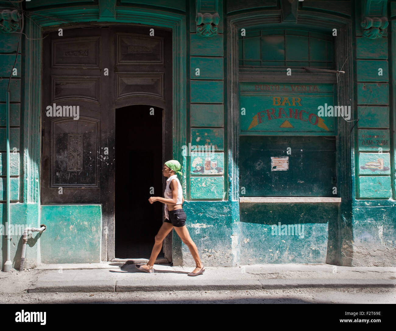 Frau in Havanna, Kuba Stockfoto