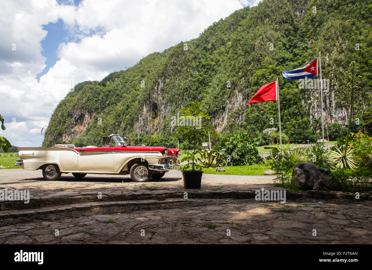 Rebe Cabrio, Vinales, Kuba Stockfoto
