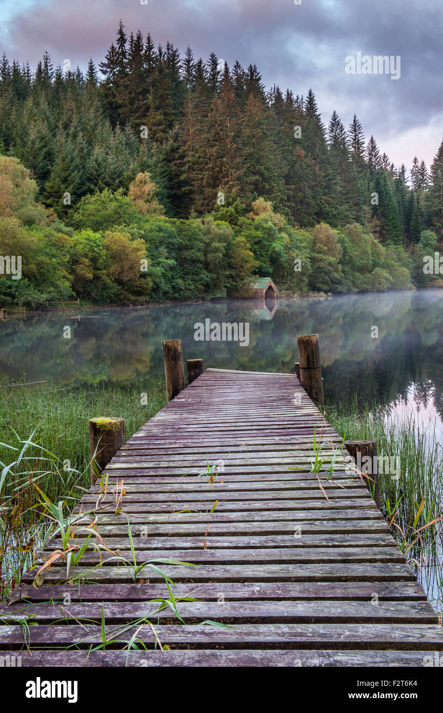 Alte Mole in der Loch Ard in den schottischen Highlands Stockfoto