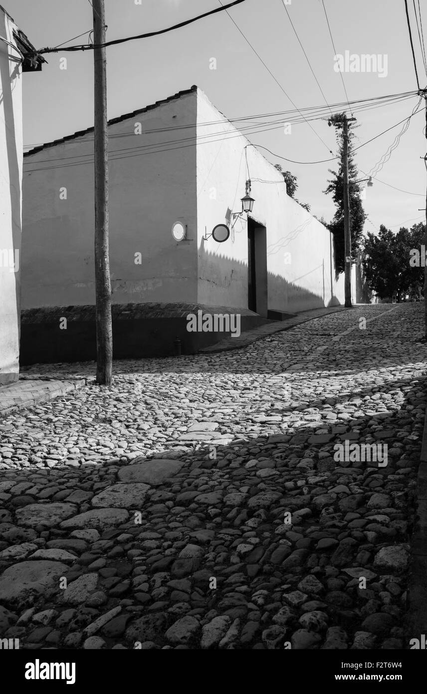 Gepflasterte Straße, Trinidad, Kuba Stockfoto