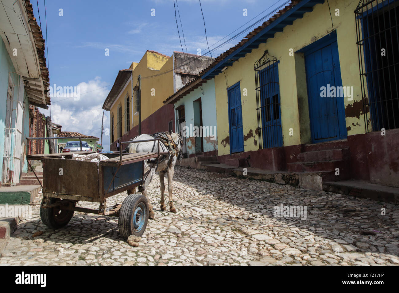Pferdewagen, Trinidad Kuba Stockfoto