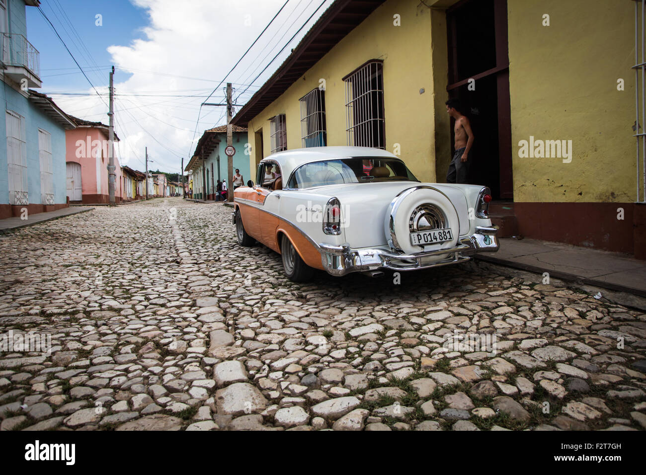 Oldtimer-Straßen von Trinidad, Kuba Stockfoto