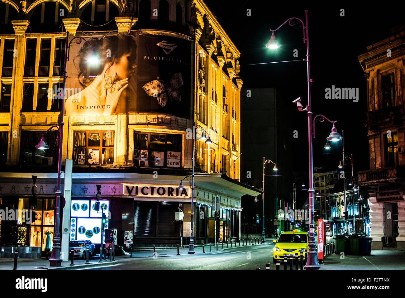 Alte Victoria Commercial Center - Calea Victoriei, Bukarest, Rumänien Stockfoto