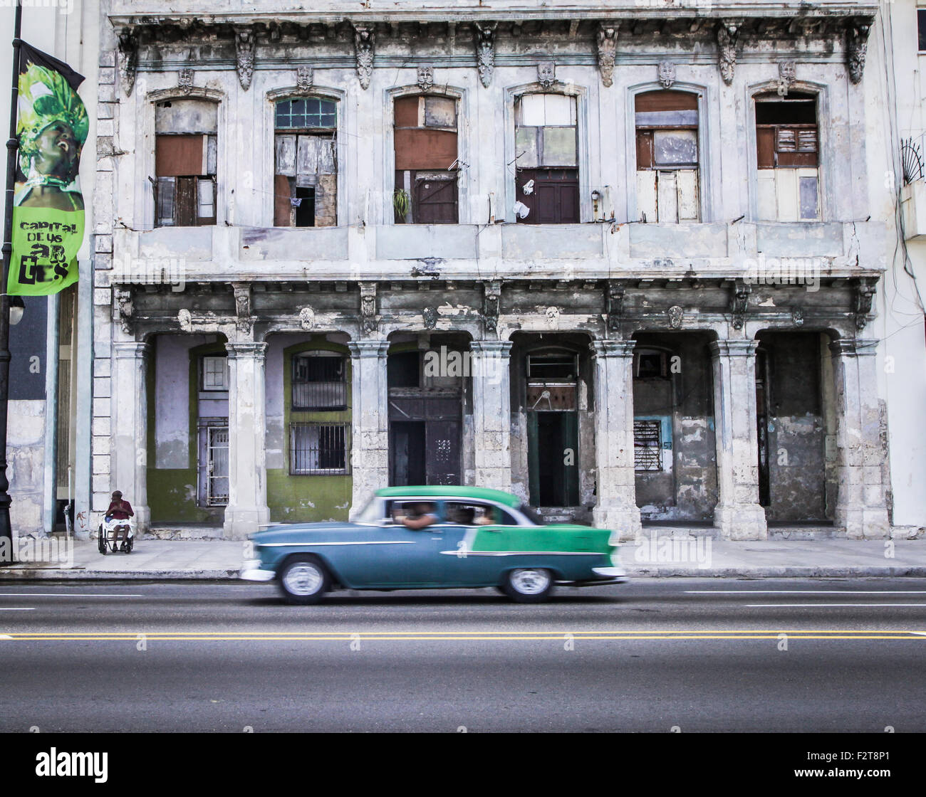 Straßen von Havanna, Oldtimer Stockfoto