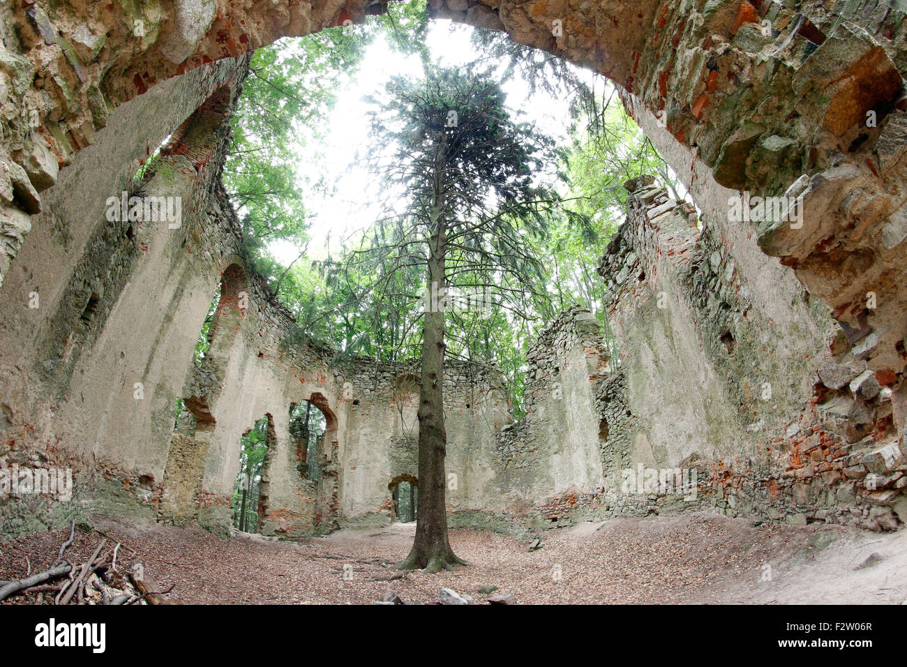 Ruinen der die barocke Wallfahrtskapelle St. Mary Magdalene Stockfoto