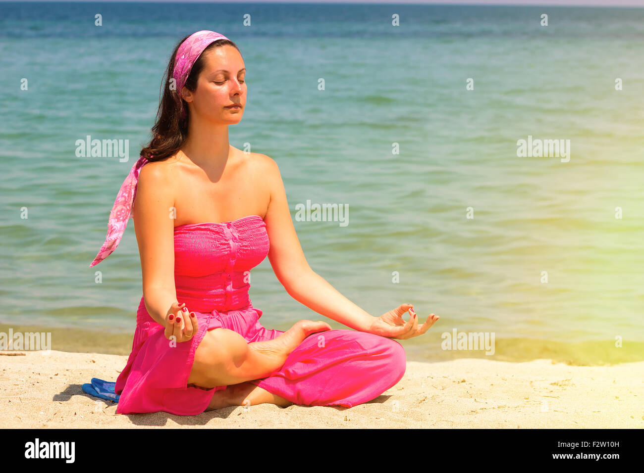Yoga-Übungen für Körper und Geist Stockfoto