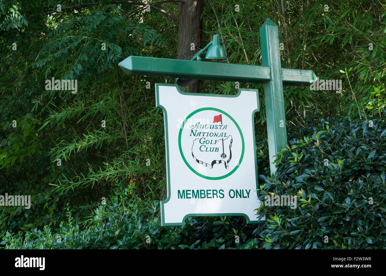 Augusta Georgia berühmten Augusta National Golf Club Haus des exklusiven Golfclubs Masters-Golfturnier Stockfoto